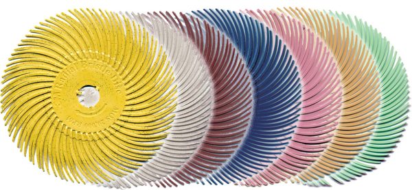 Radial Bristle Discs, 3" diameter, 6-Packs