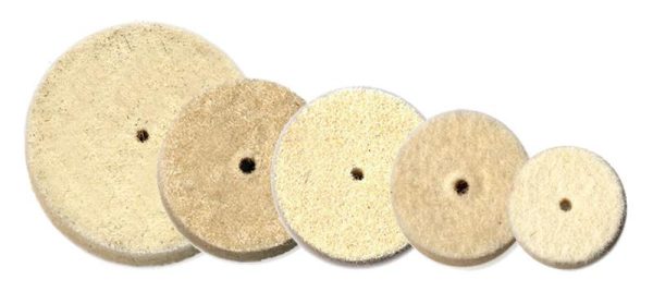 Square Edge Solid Felt Buffs, 1/2" - 3/4", 10-pks